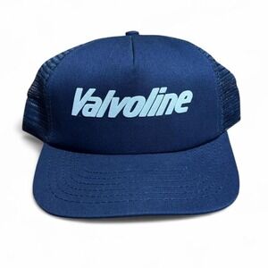 Vintage Navy Blue Valvoline Trucker Mesh SnapBack Hat OSFA